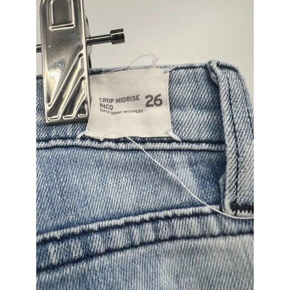 Hudson Blue Denim Pockets Zipper Mid Rise Stretch Skinny Jeans Size 26 - Picture 10 of 13